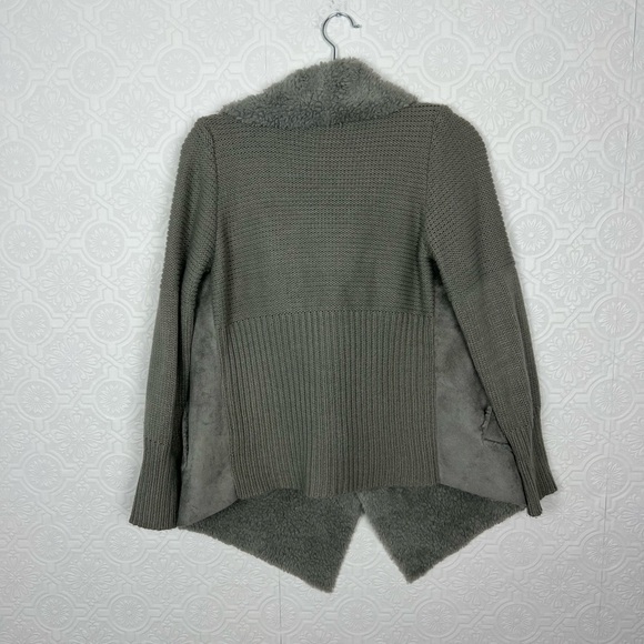 Stitch Fix Talie Matilay Faux Suede Open Cardigan Sweater Fuzzy Sherpa Jacket - Picture 7 of 8